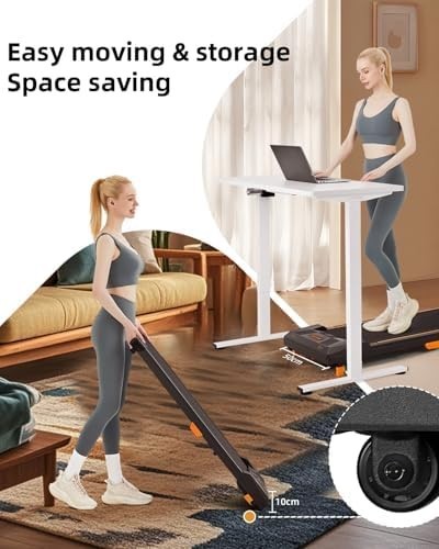 Foldable Home Walking Pad 2.5HP Quiet LED Display Remote Control - Kwikley