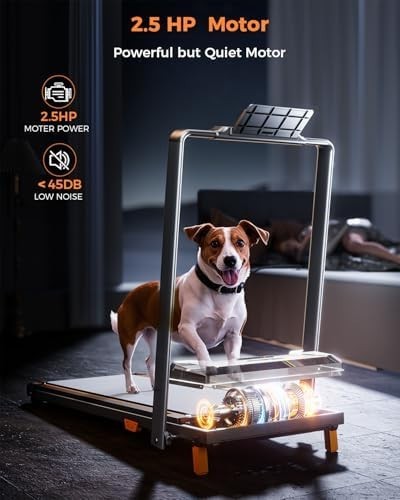 Foldable Home Walking Pad 2.5HP Quiet Treadmill LED Display Remote - Kwikley