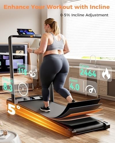 Foldable Home Walking Pad 2.5HP Quiet Treadmill LED Display Remote - Kwikley