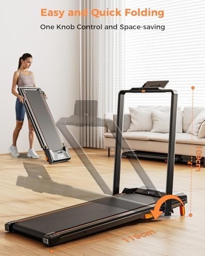 Foldable Home Walking Pad 2.5HP Quiet Treadmill LED Display Remote - Kwikley