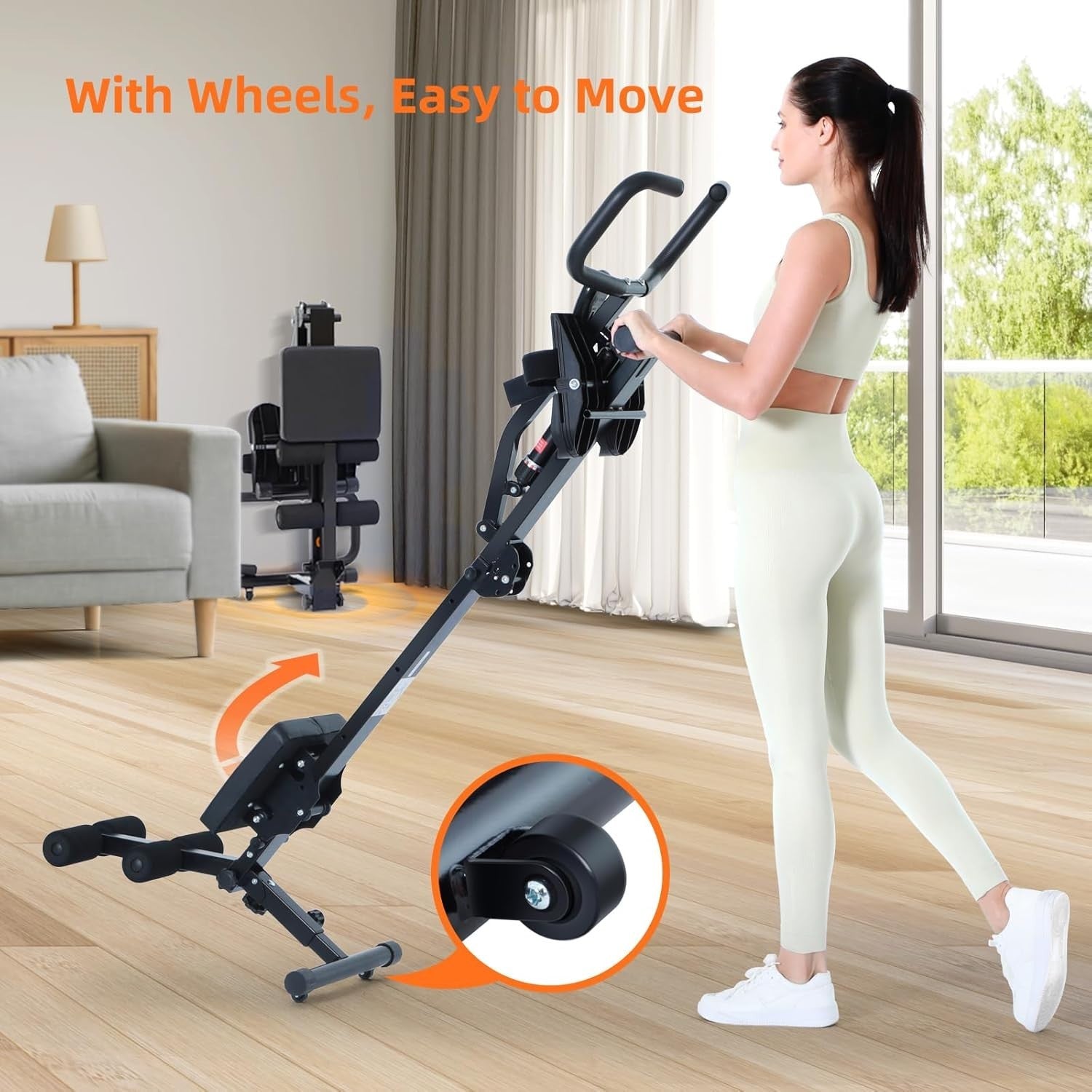 Foldable Hydraulic Rowing Machine 12 - Level Compact Backrest U - Grip Home Fitness - Kwikley