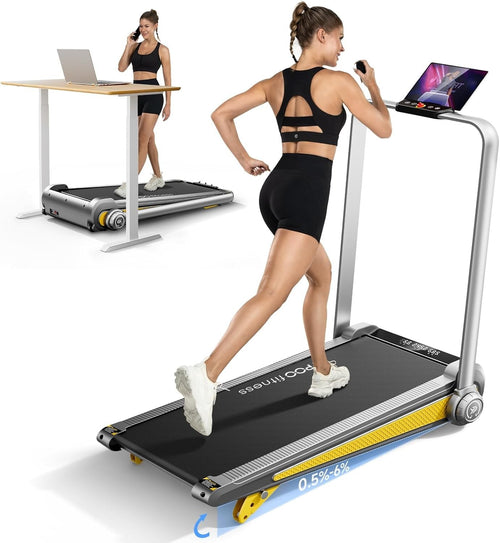 Foldable Incline Treadmill 2 - in - 1 Home Under Desk Walking Pad 8KM/H - Kwikley