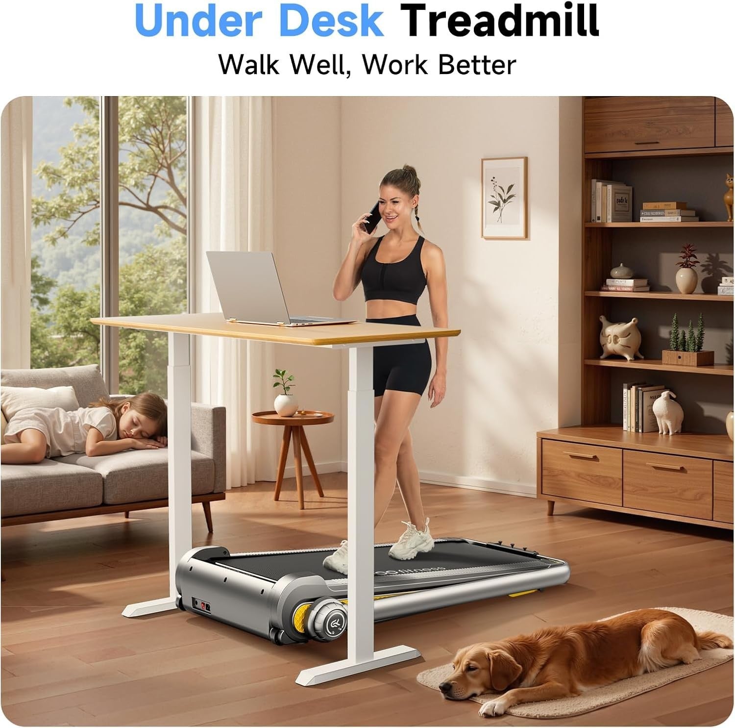 Foldable Incline Treadmill 2 - in - 1 Home Under Desk Walking Pad 8KM/H - Kwikley