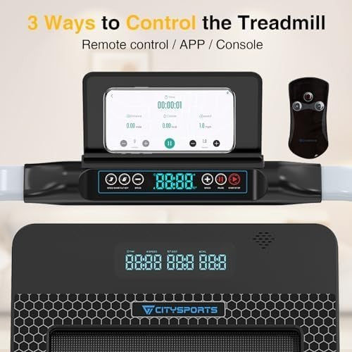 Foldable Incline Treadmill Home Walking Pad 12km/h Under Desk Fitness - Kwikley
