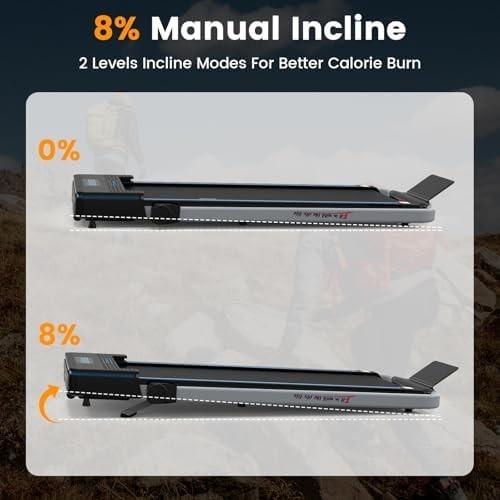 Foldable Incline Treadmill Home Walking Pad 12km/h Under Desk Fitness - Kwikley