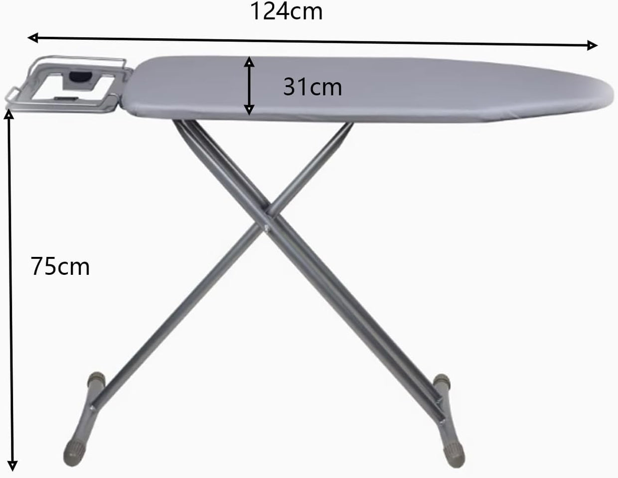Foldable Ironing Board Adjustable Thickened Ironing Board Strong and Stable Meta - Kwikley