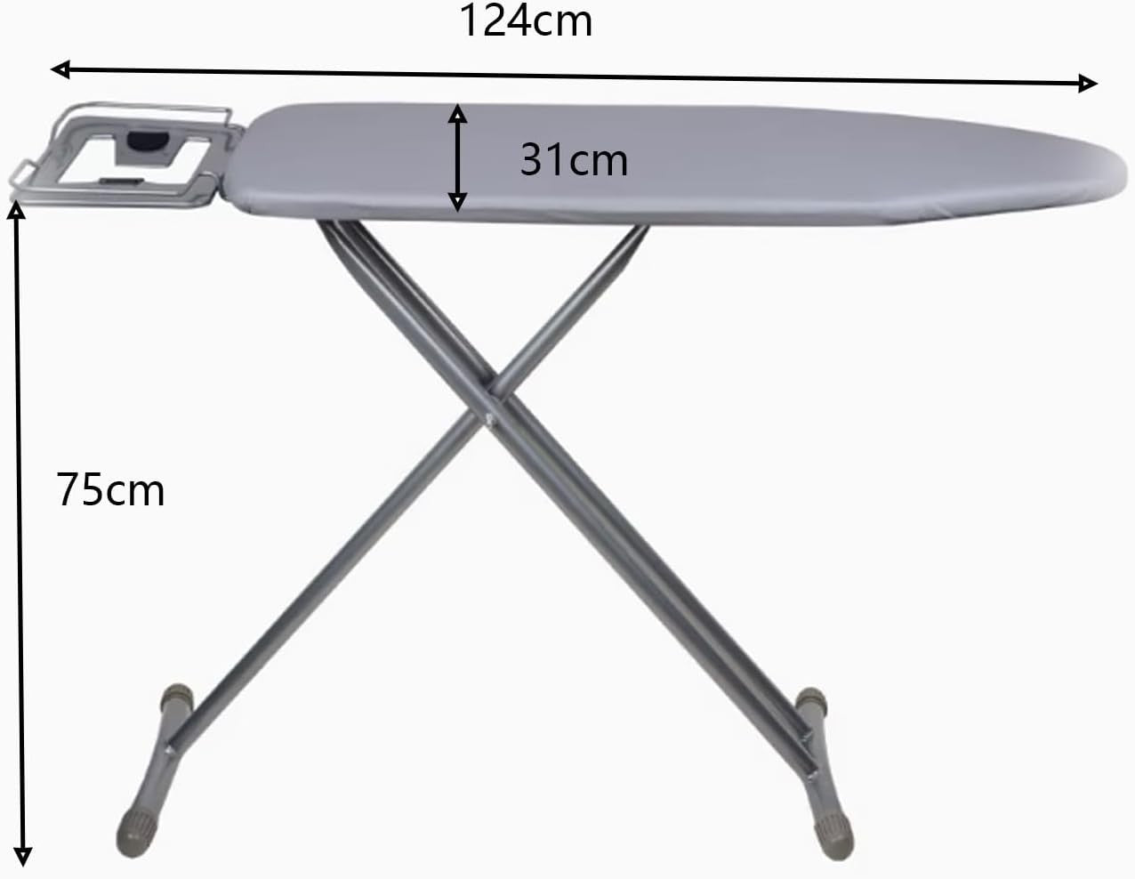 Foldable Ironing Board Adjustable Thickened Ironing Board Strong and Stable Meta - Kwikley