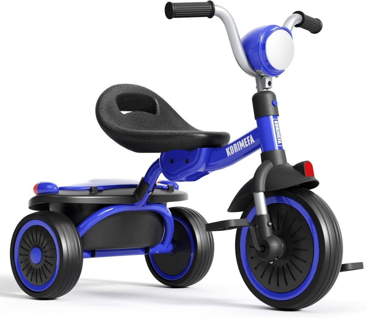 Foldable Kids Tricycle Balance Bike w Basket Adjustable Seat 1-5 Years - Kwikley