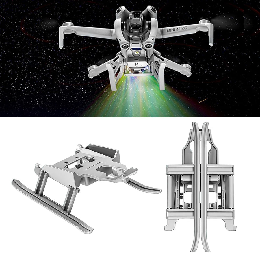 Foldable LED Landing Gear for Mini 4 Pro Drone Extended Legs Lights - Kwikley