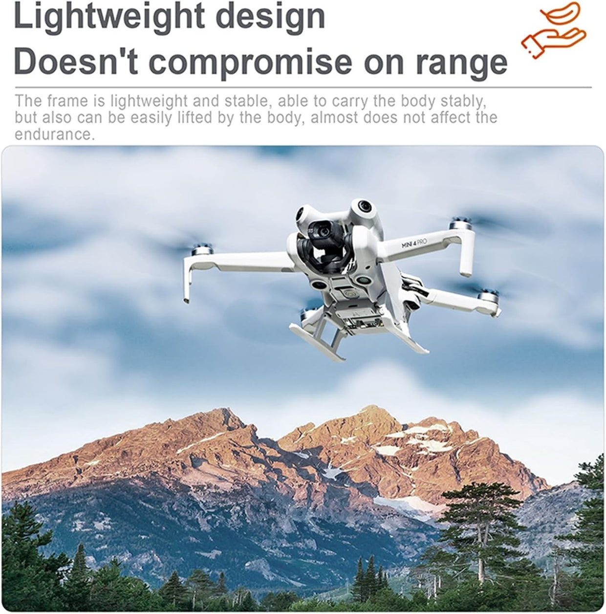 Foldable LED Landing Gear for Mini 4 Pro Drone Extended Legs Lights - Kwikley