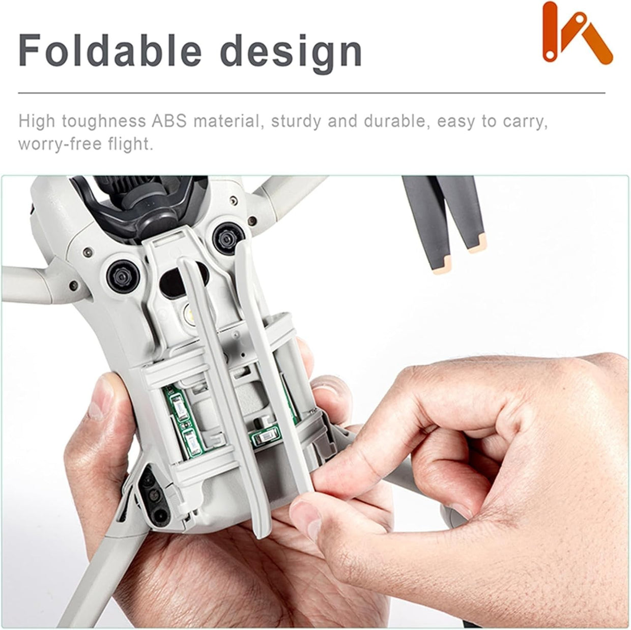 Foldable LED Landing Gear for Mini 4 Pro Drone Extended Legs Lights - Kwikley