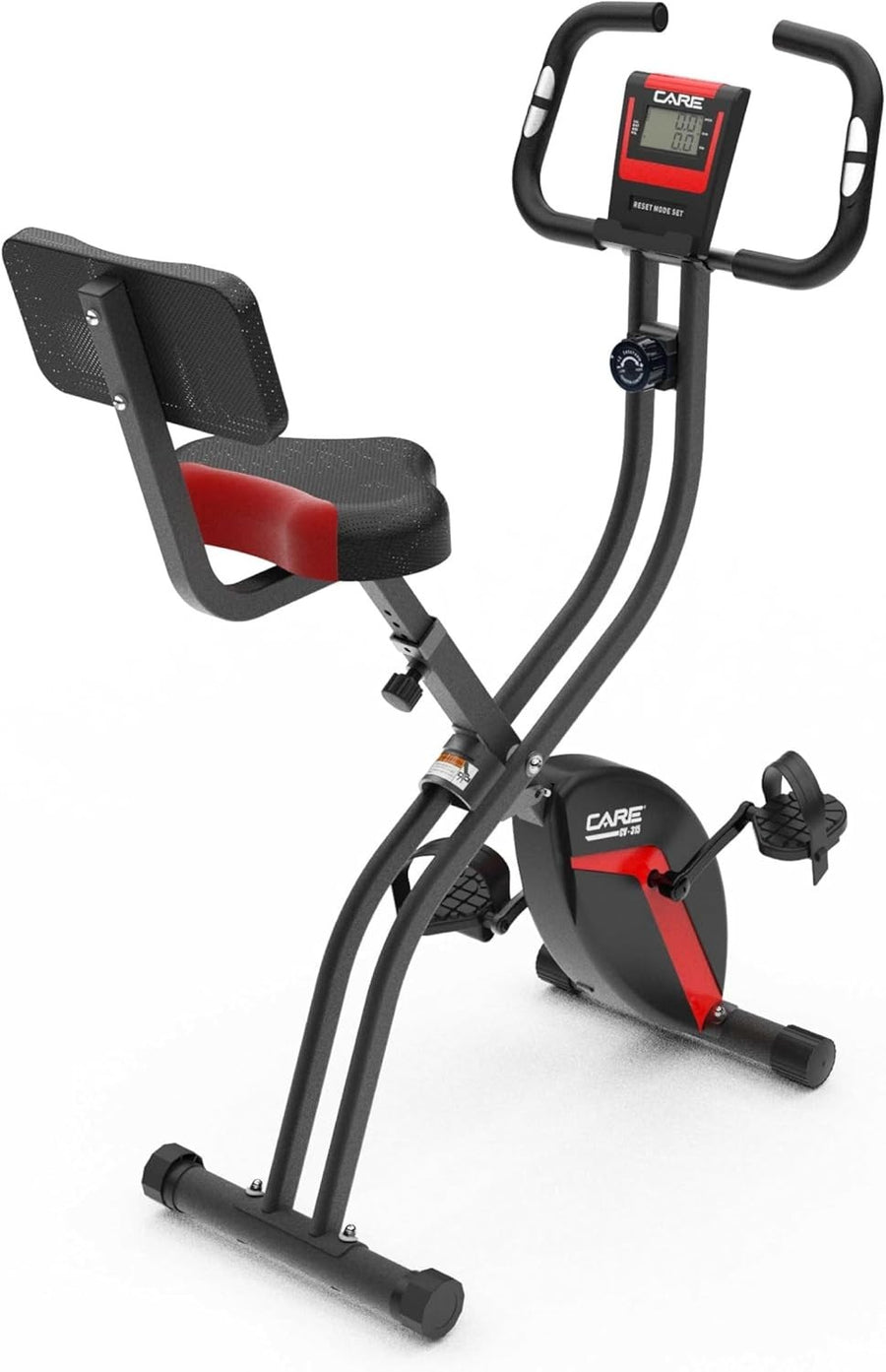 Foldable Magnetic Exercise Bike w/ 10 Resistance Levels, LCD Console & Seat Back - Kwikley