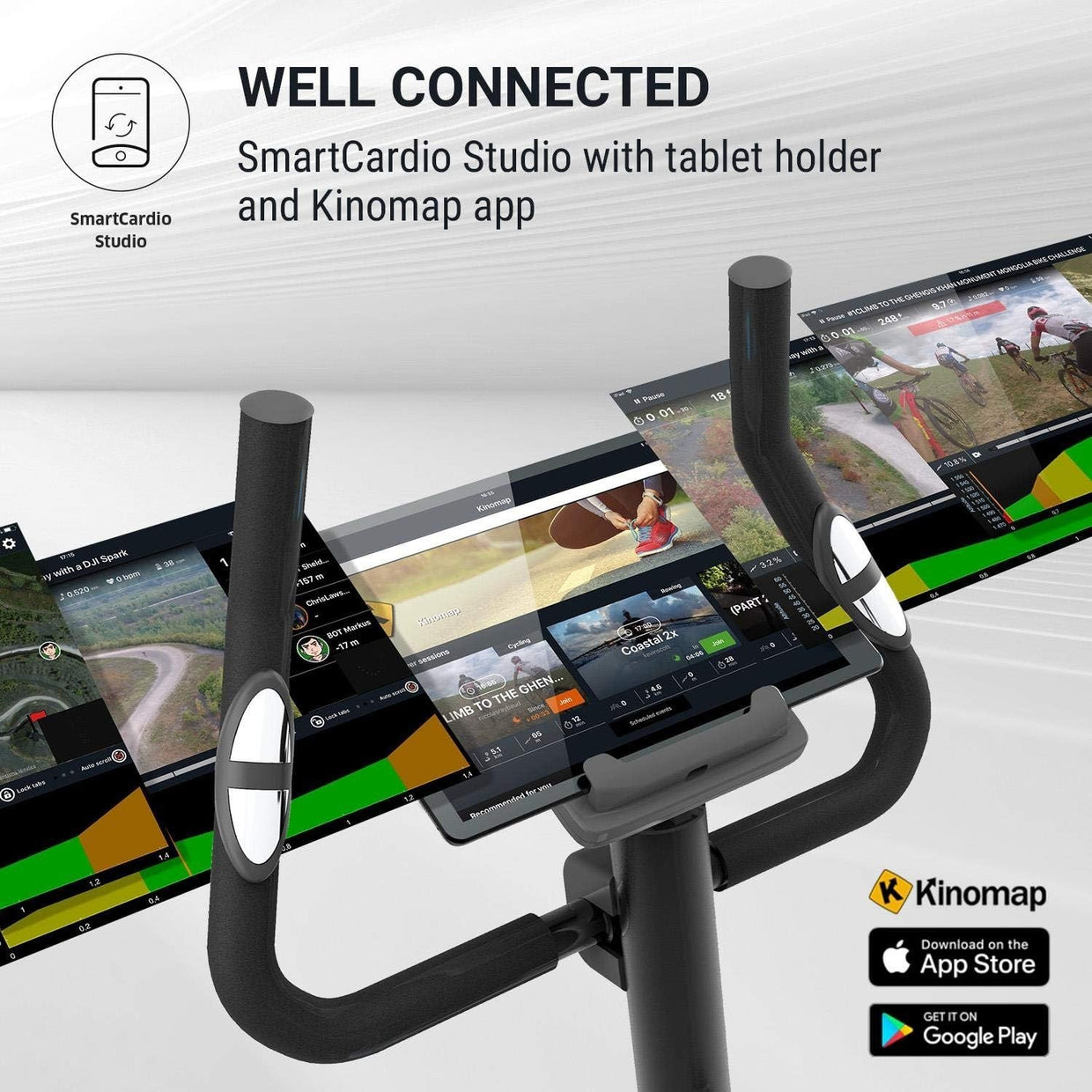 Foldable Magnetic Exercise Bike w/ 12kg Flywheel, 8 Levels & Tablet Holder - Kwikley