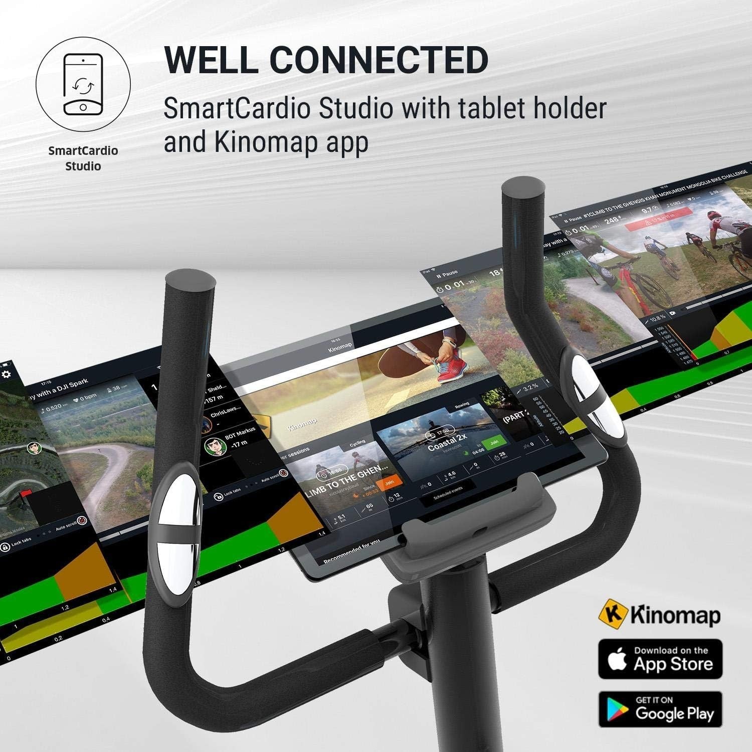 Foldable Magnetic Exercise Bike w/ 12kg Flywheel, 8 Levels & Tablet Holder - Kwikley