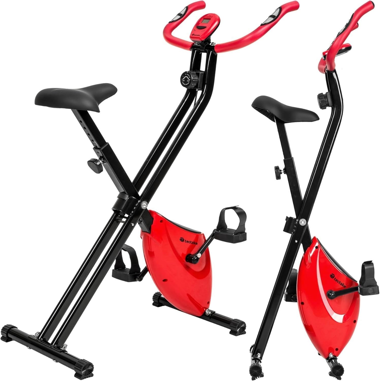Foldable Magnetic Exercise Bike w/ LCD Display, 8 Levels & Adjustable Saddle - Kwikley
