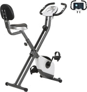Foldable Magnetic Exercise Bike w/ LCD Display, Heart Rate Sensor & 8 Levels - Kwikley