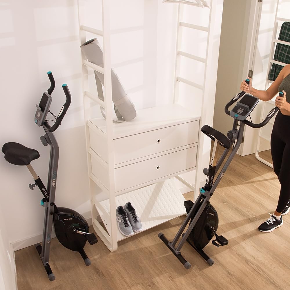 Foldable Magnetic Exercise Bike w/ LCD Monitor, 8 Resistance Levels Pulse Sensor - Kwikley