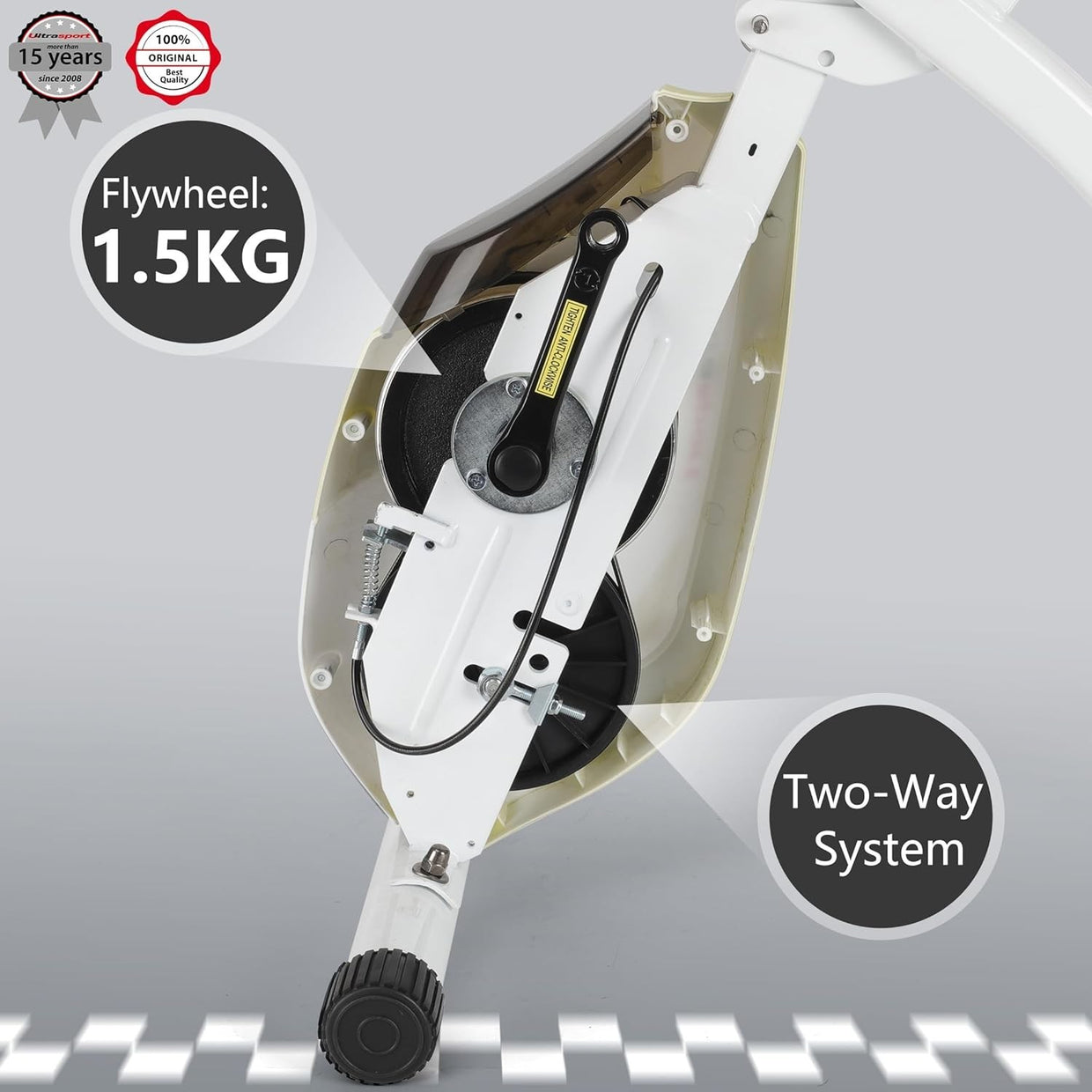 Foldable Magnetic Exercise Bike w/ LCD, Pulse Sensors, Quiet Drive & 130kg Max - Kwikley