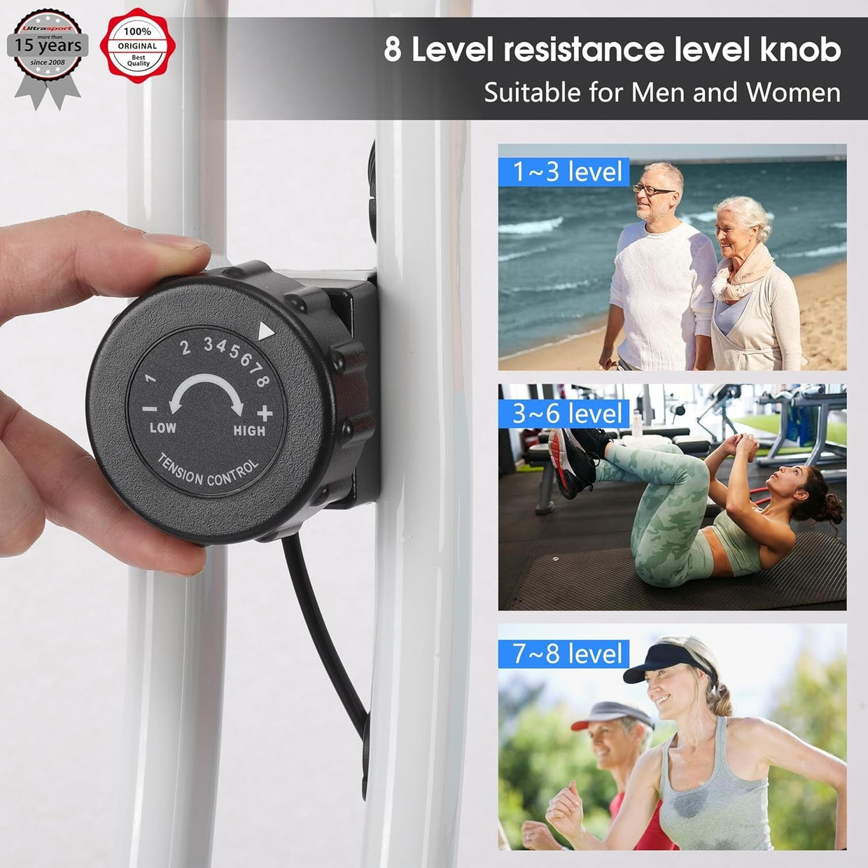 Foldable Magnetic Exercise Bike w/ LCD, Pulse Sensors, Quiet Drive & 130kg Max - Kwikley