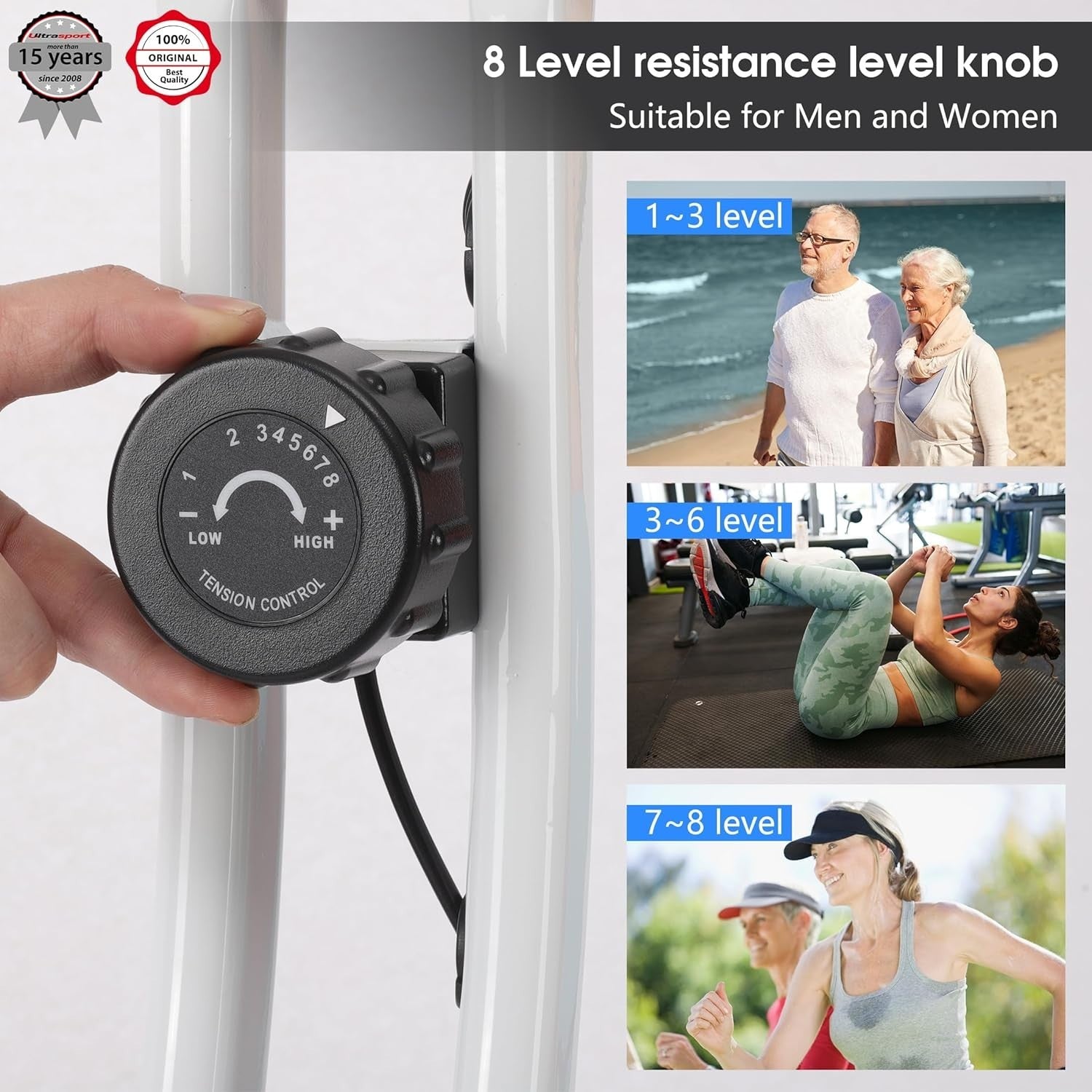 Foldable Magnetic Exercise Bike w/ LCD, Pulse Sensors, Quiet Drive & 130kg Max - Kwikley