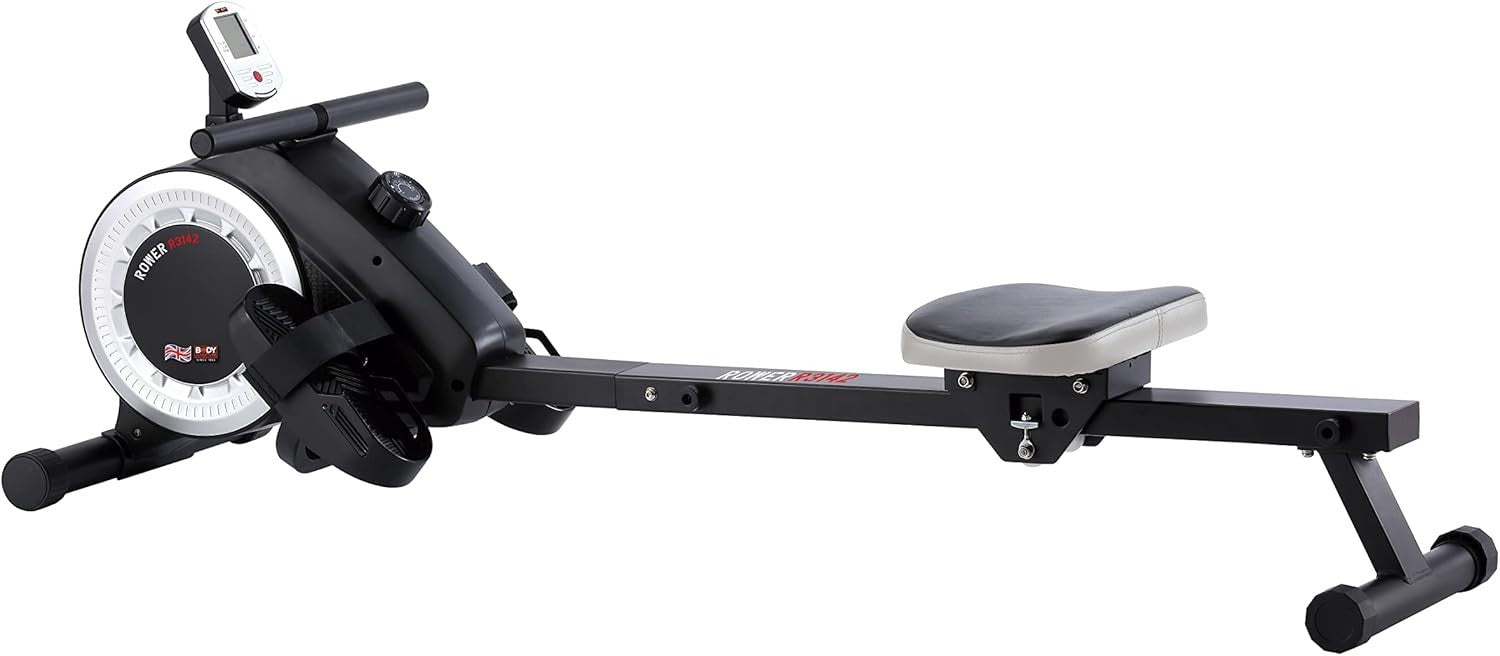 Foldable Magnetic Rower Quiet Smooth Action Adjustable Resistance Home Fitness - Kwikley