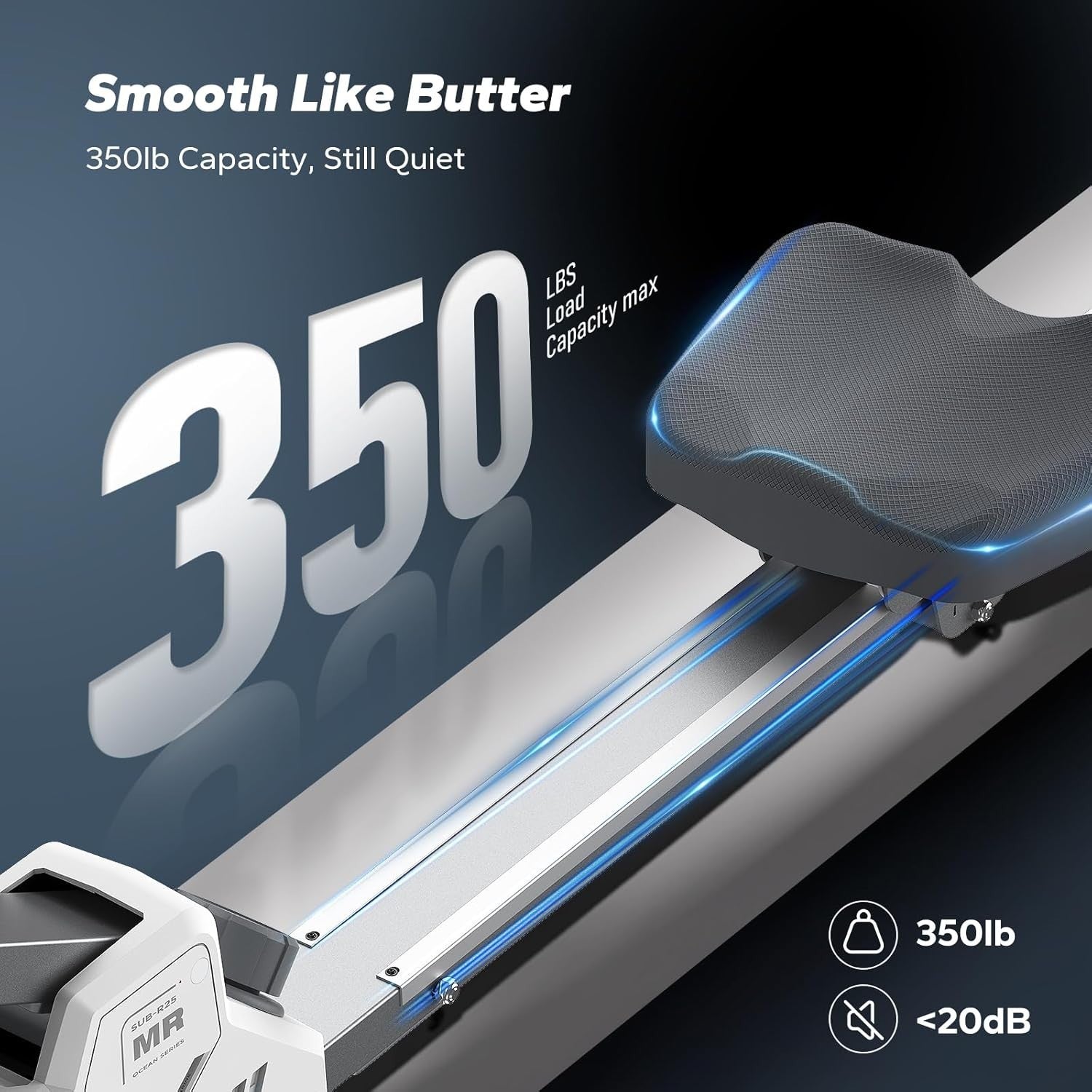 Foldable Magnetic Rowing Machine 16 - Level Quiet Compact Home Fitness Rower - Kwikley