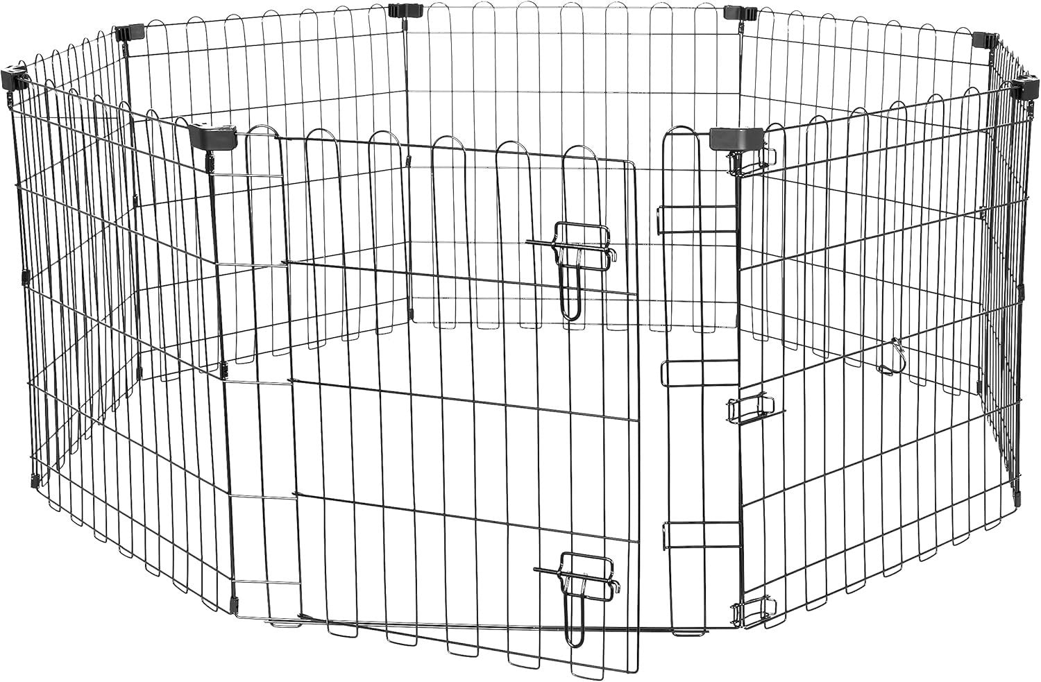 Foldable Metal Dog Playpen with Door 150x150x61cm Portable Exercise Pen - Kwikley