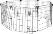 Foldable Metal Dog Playpen with Door 150x150x61cm Portable Exercise Pen - Kwikley