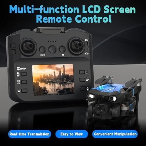 Foldable Mini Drone with 1080P Camera, LCD Remote & 3D Flips RC Quadcopter - Kwikley