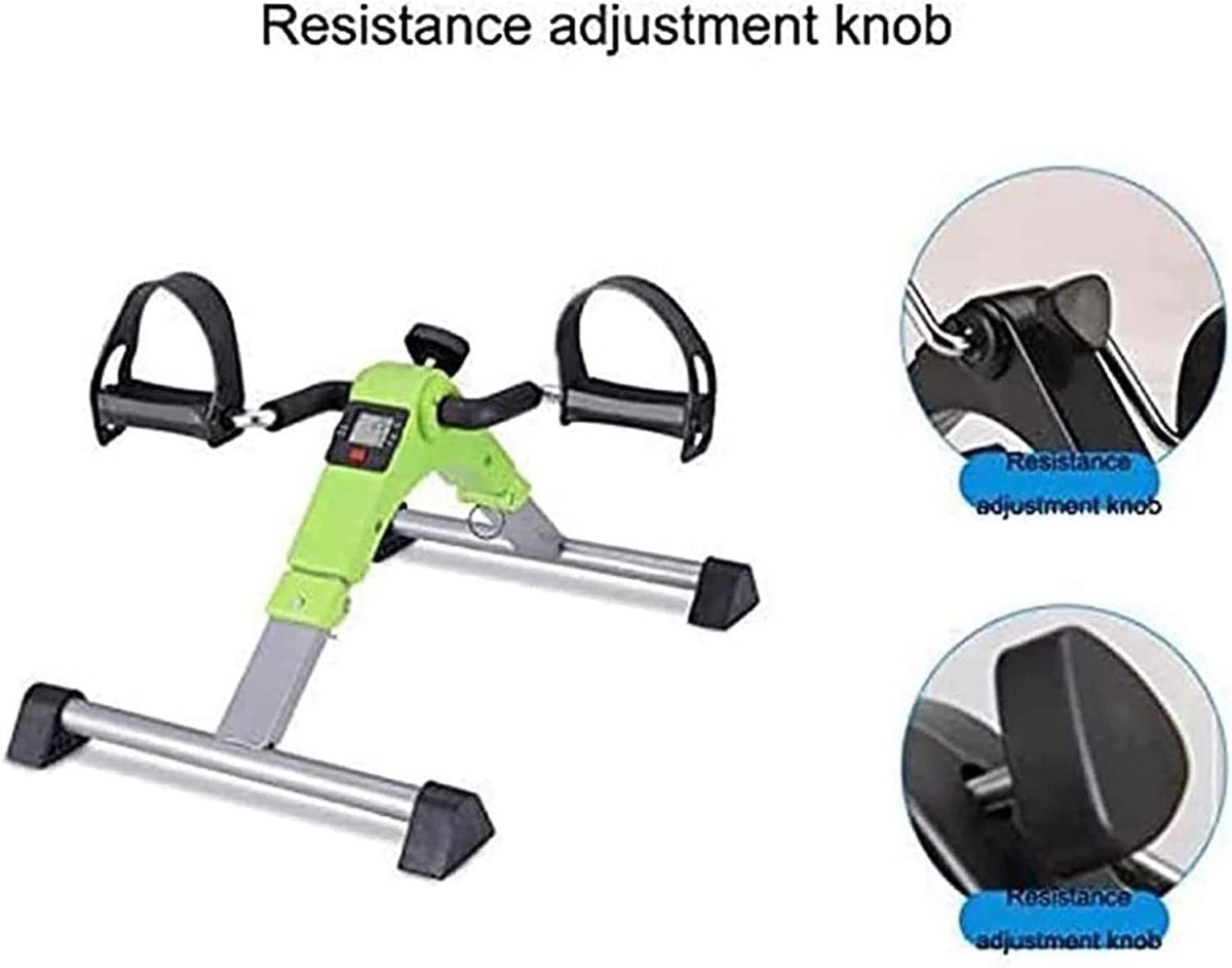 Foldable Mini Pedal Exerciser Adjustable Resistance Rehab Arm Leg - Kwikley
