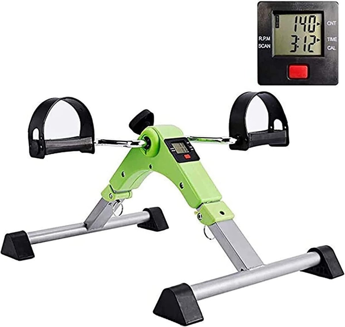 Foldable Mini Pedal Exerciser Adjustable Resistance Rehab Arm Leg - Kwikley