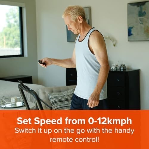 Foldable Motorised Walking Pad 12km/h Slim Treadmill w/ Remote Bluetooth, Holder - Kwikley