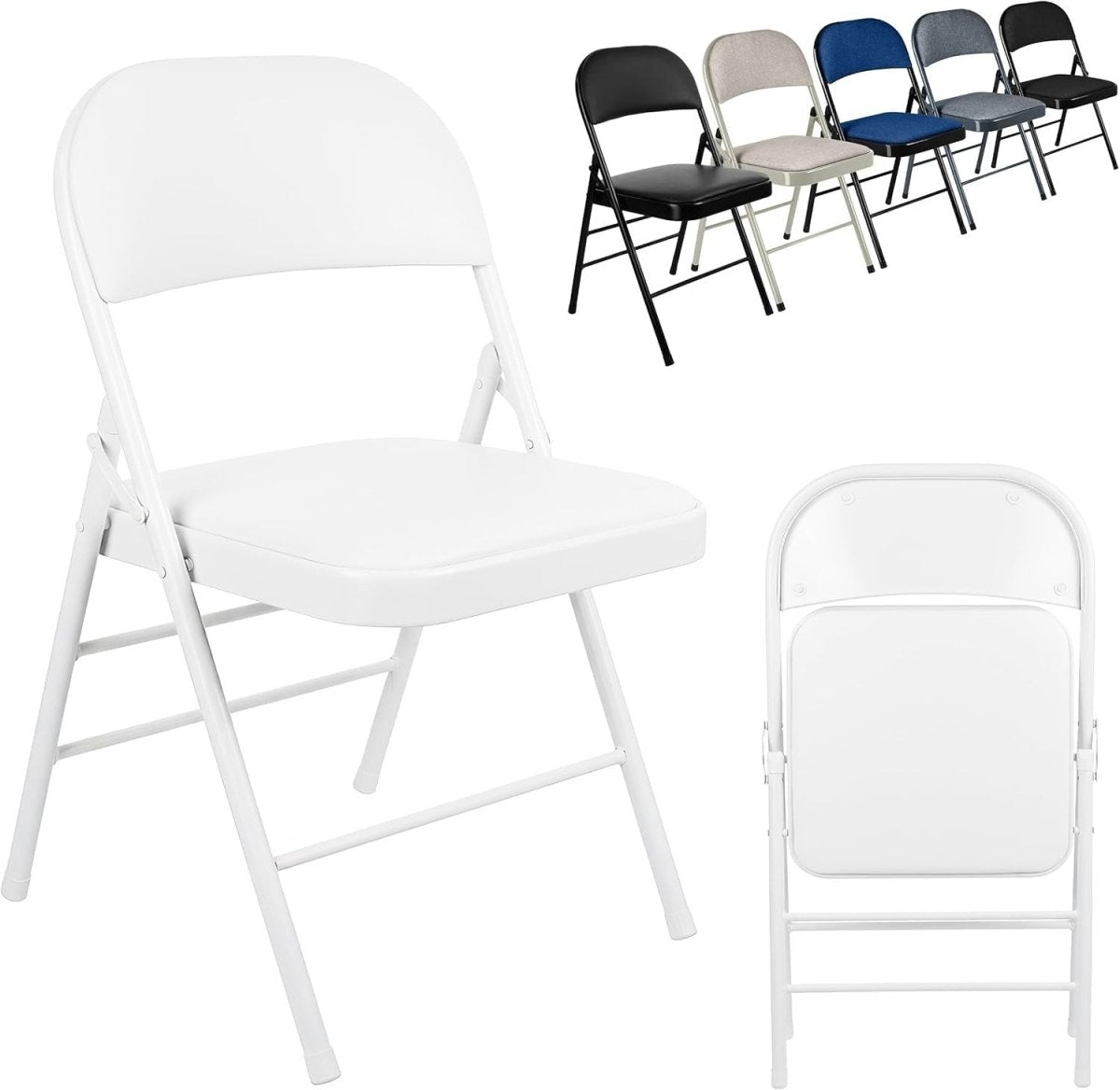 Foldable Padded Faux Leather Chair – Office, Home, Indoor & Outdoor Use - Kwikley