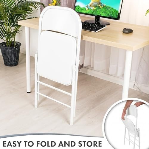 Foldable Padded Faux Leather Chair – Office, Home, Indoor & Outdoor Use - Kwikley
