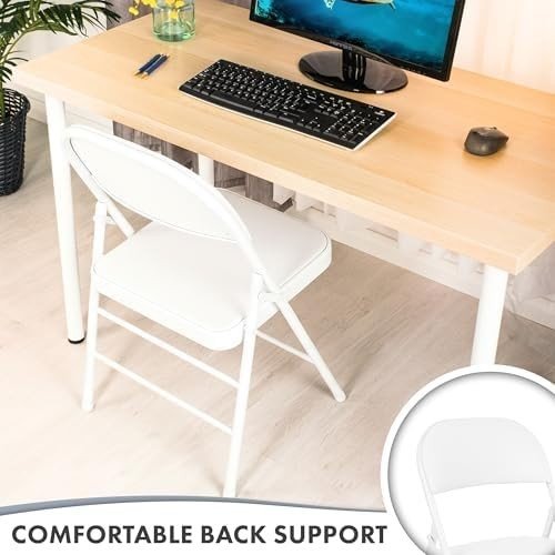 Foldable Padded Faux Leather Chair – Office, Home, Indoor & Outdoor Use - Kwikley