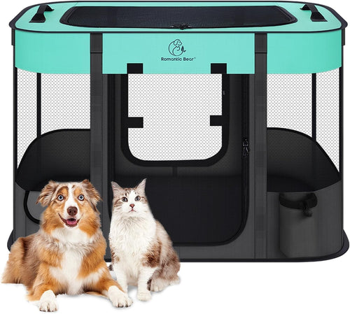 Foldable Pet Playpen 100x80x60cm Portable Indoor Outdoor Puppy Exercise Tent - Kwikley