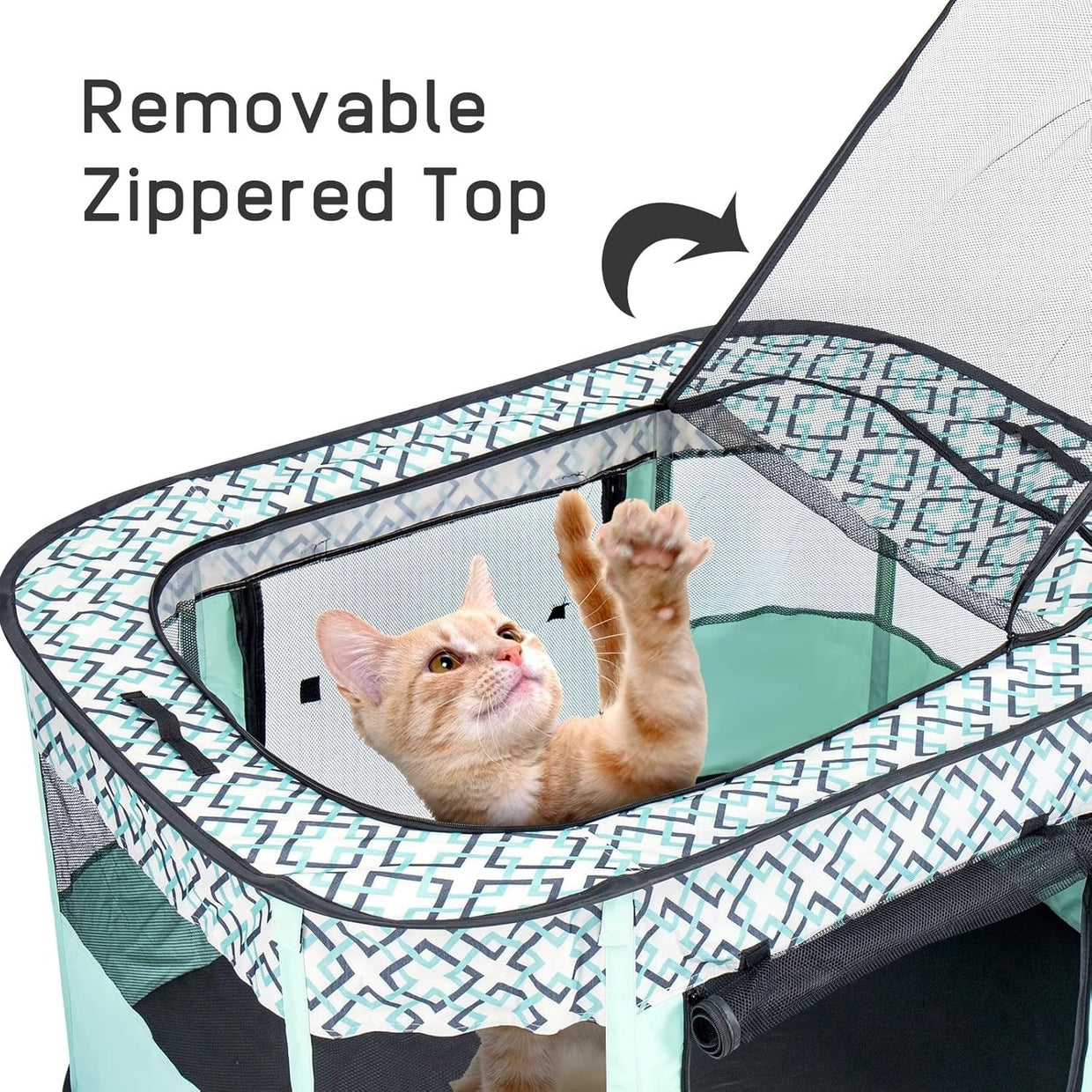 Foldable Pet Playpen Portable Dog Cat Crate Indoor Outdoor Travel Cage Medium - Kwikley