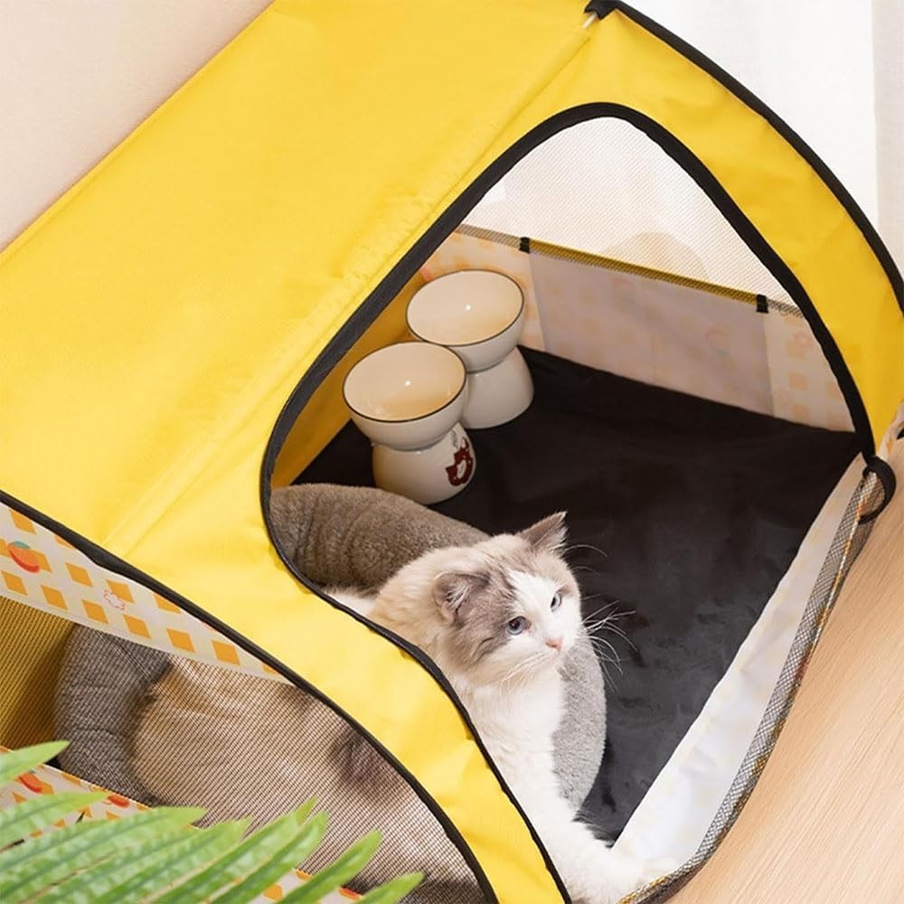 Foldable Pet Playpen Small Cat Dog Crate Portable Indoor Outdoor Travel Tent - Kwikley