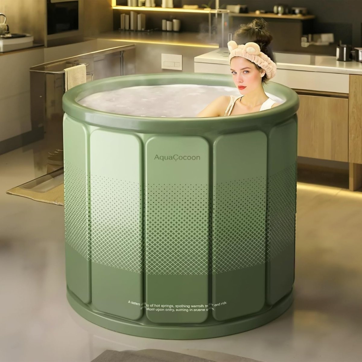 Foldable Portable Adult Bathtub – 65x70cm Hot & Ice Soaking Tub - Kwikley