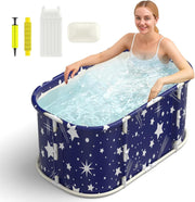 Foldable Portable Bathtub 113x67x52cm for Adults | Ice Bath, Hot Bath & Spa Tub - Kwikley