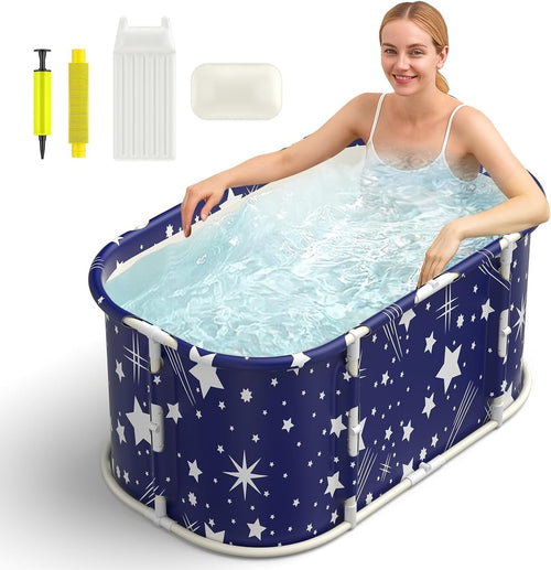 Foldable Portable Bathtub 113x67x52cm for Adults | Ice Bath, Hot Bath & Spa Tub - Kwikley