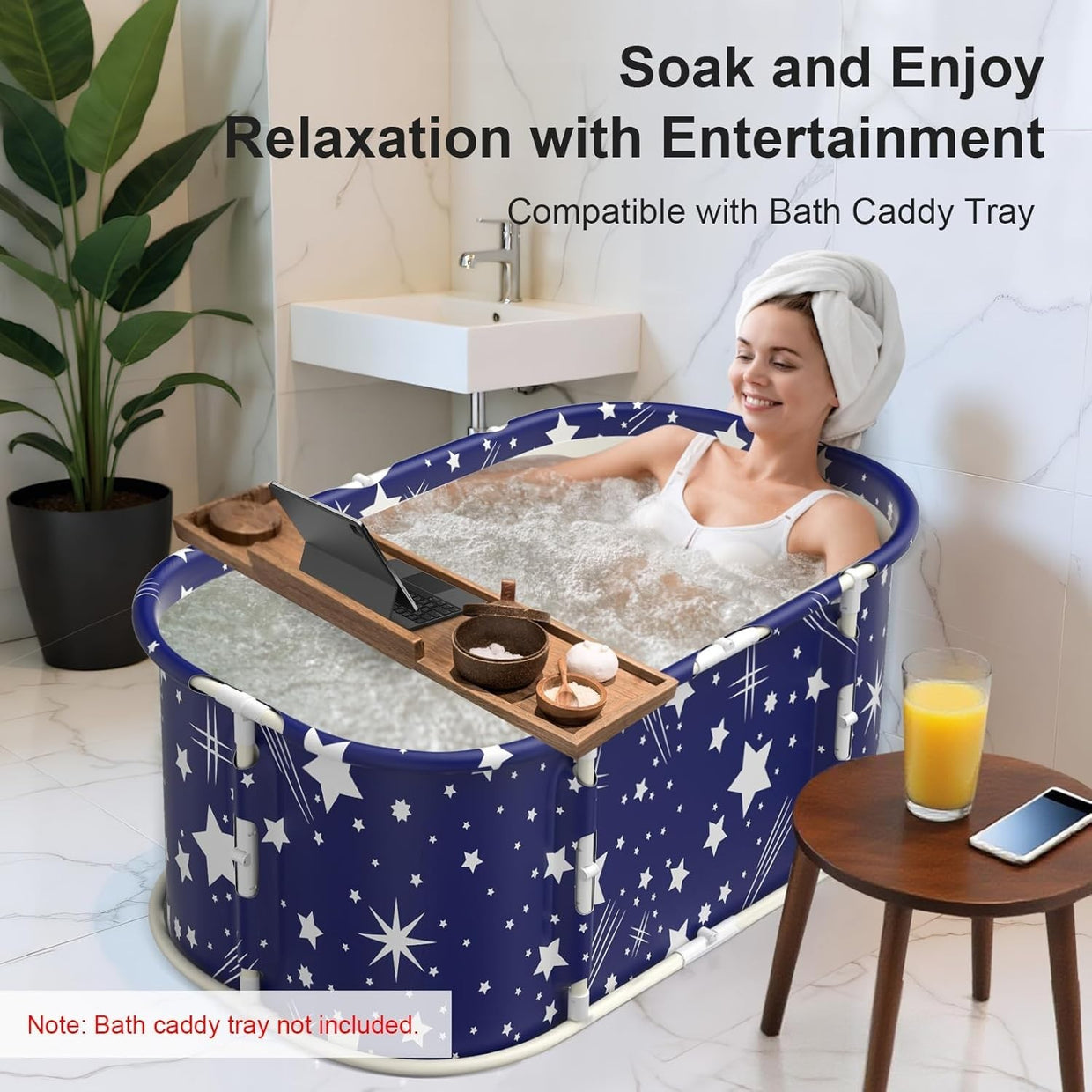 Foldable Portable Bathtub 113x67x52cm for Adults | Ice Bath, Hot Bath & Spa Tub - Kwikley