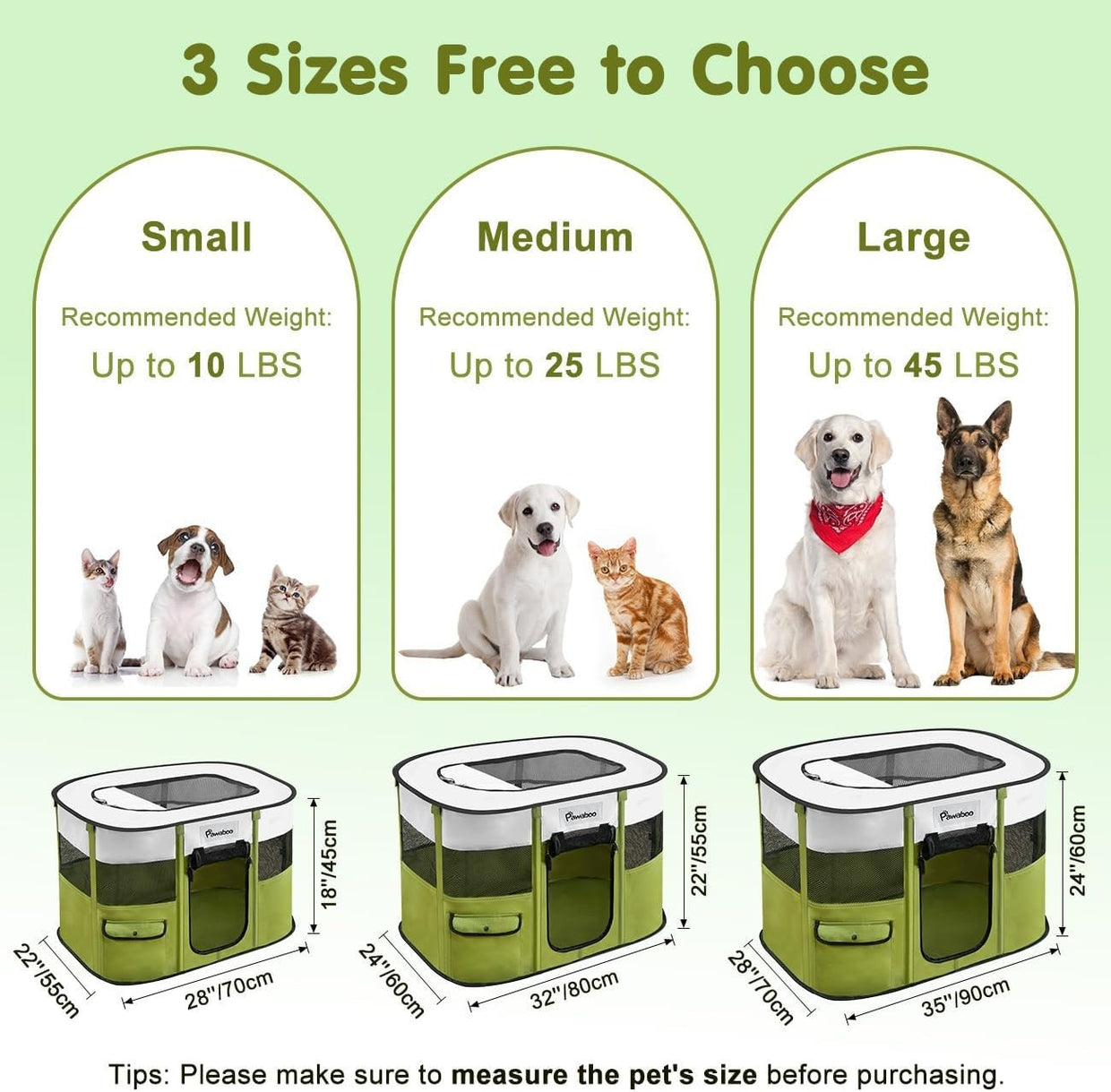 Foldable Portable Pet Playpen 80x60x55cm Waterproof Indoor Outdoor Cage - Kwikley