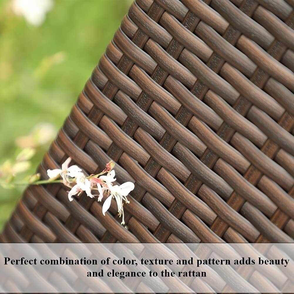 Foldable Rattan Garden Chairs Set of 4 Outdoor Patio Dining Balcony Seating - Kwikley