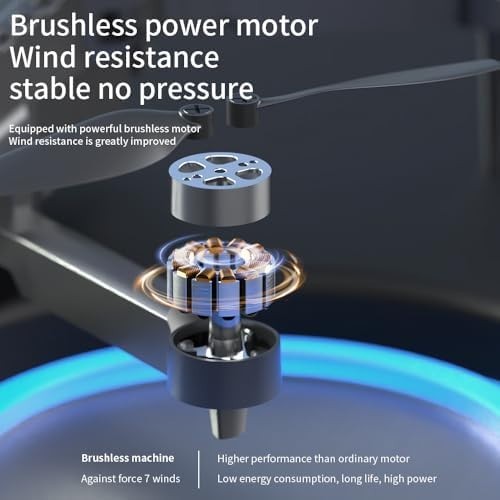 Foldable RC Drone with 2K HD Camera FPV Live Video Brushless Motor - Kwikley