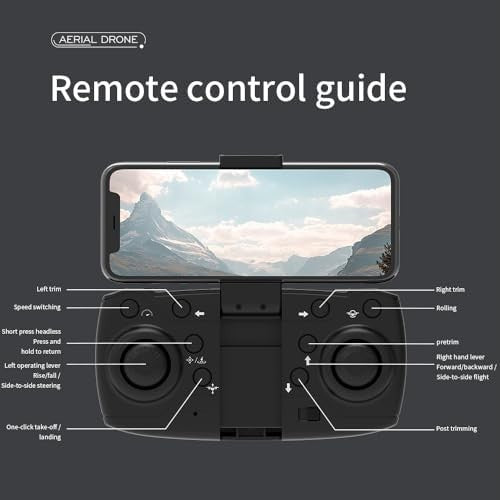 Foldable RC Drone with 2K HD Camera FPV Live Video Brushless Motor - Kwikley