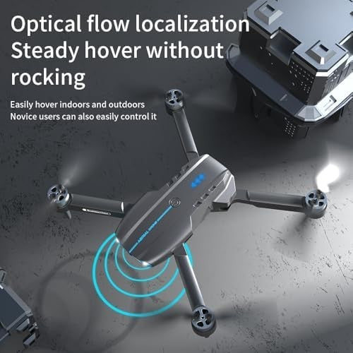 Foldable RC Drone with 2K HD Camera FPV Live Video Brushless Motor - Kwikley