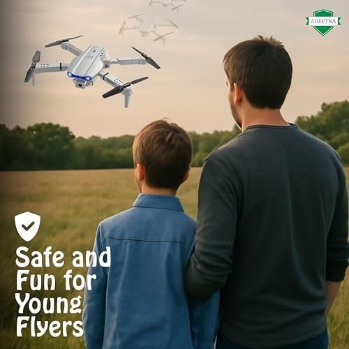 Foldable RC Drone with Dual HD Camera, Gesture Control & 360° Flips - Kwikley