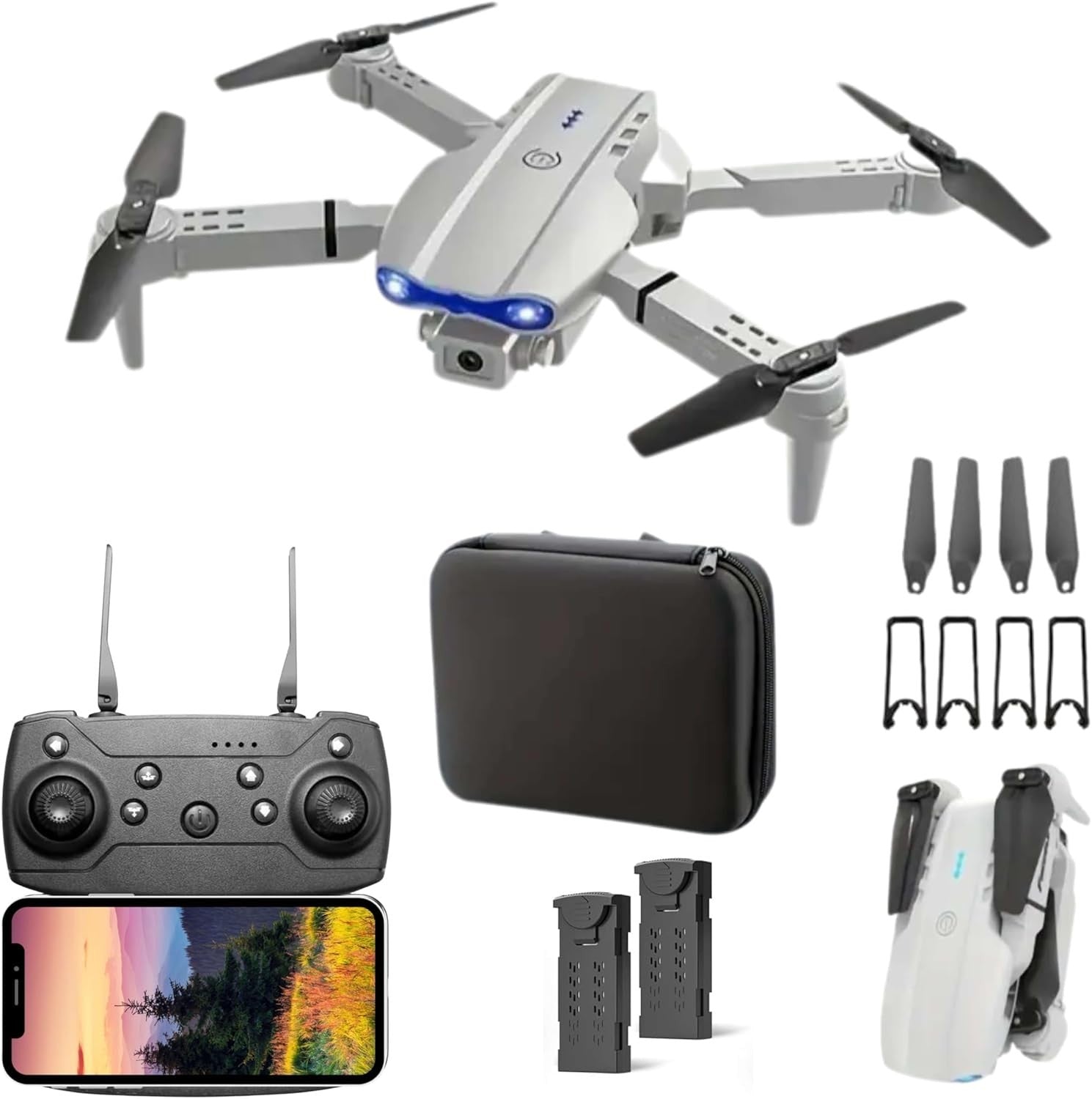 Foldable RC Drone with Dual HD Camera, Gesture Control & 360° Flips - Kwikley