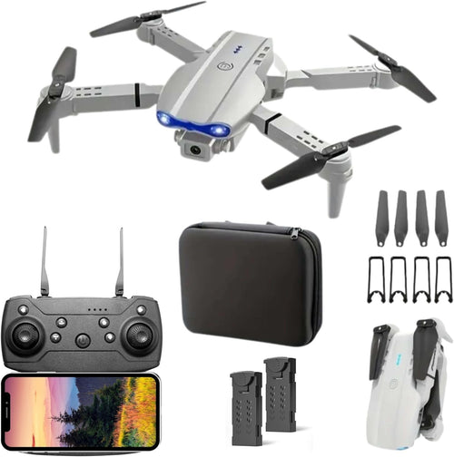 Foldable RC Drone with Dual HD Camera, Gesture Control & 360° Flips - Kwikley